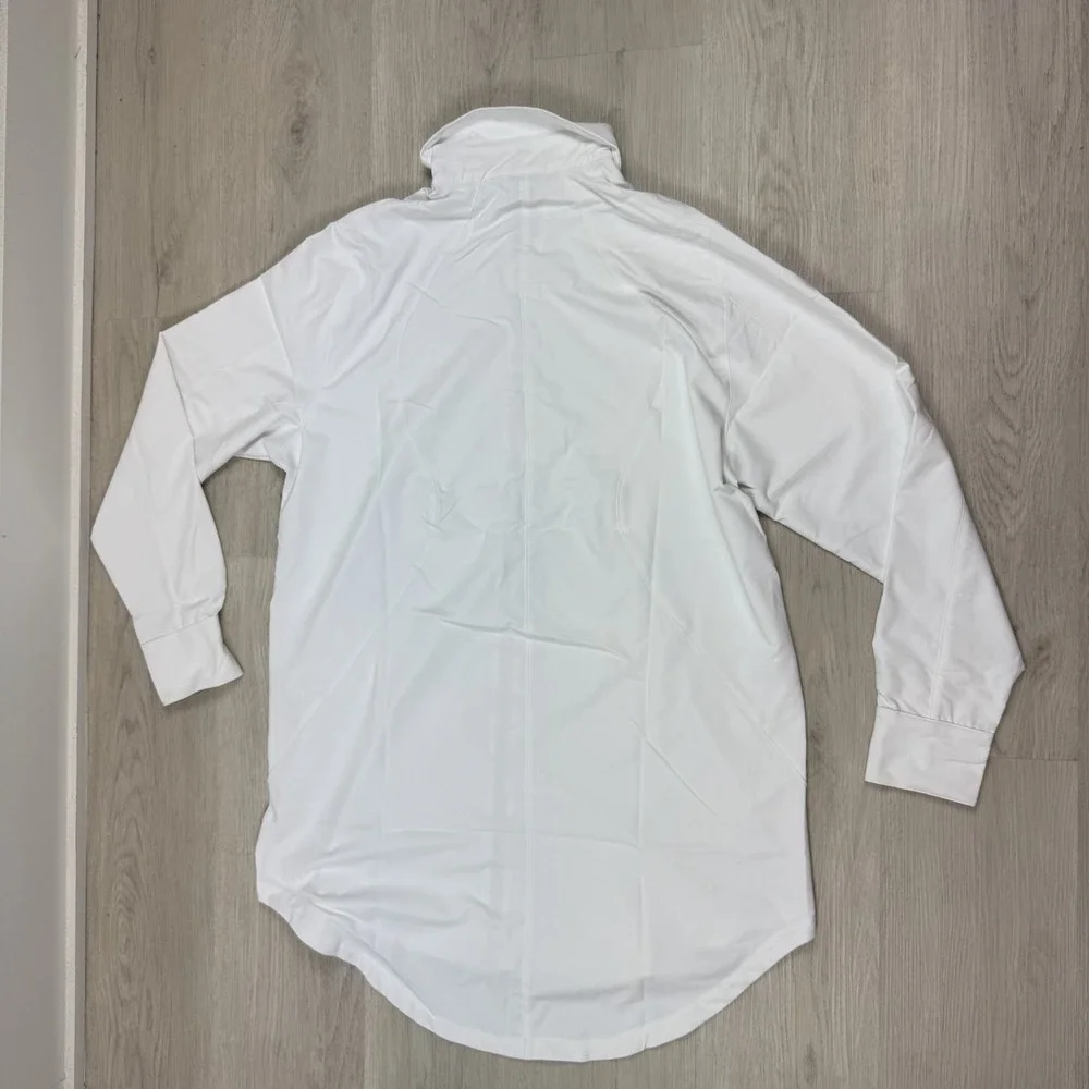 Nike Naomi Osaka Oversized Shirt Dress Shacket Womens Small White FV7804 121